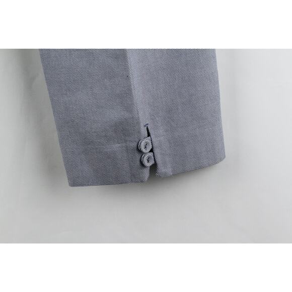 Ann Taylor Blue Woven Cotton Cropped Trouser Pant. Women's Size 6 - Picture 9 of 11